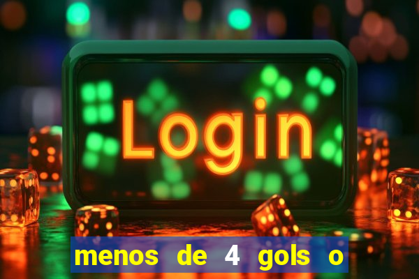 menos de 4 gols o que significa